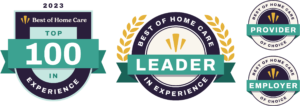 2023 Home Care Pulse Awards: Top 100 in Experience, Leader in Experience, Provider of Choice, Employer of Choice